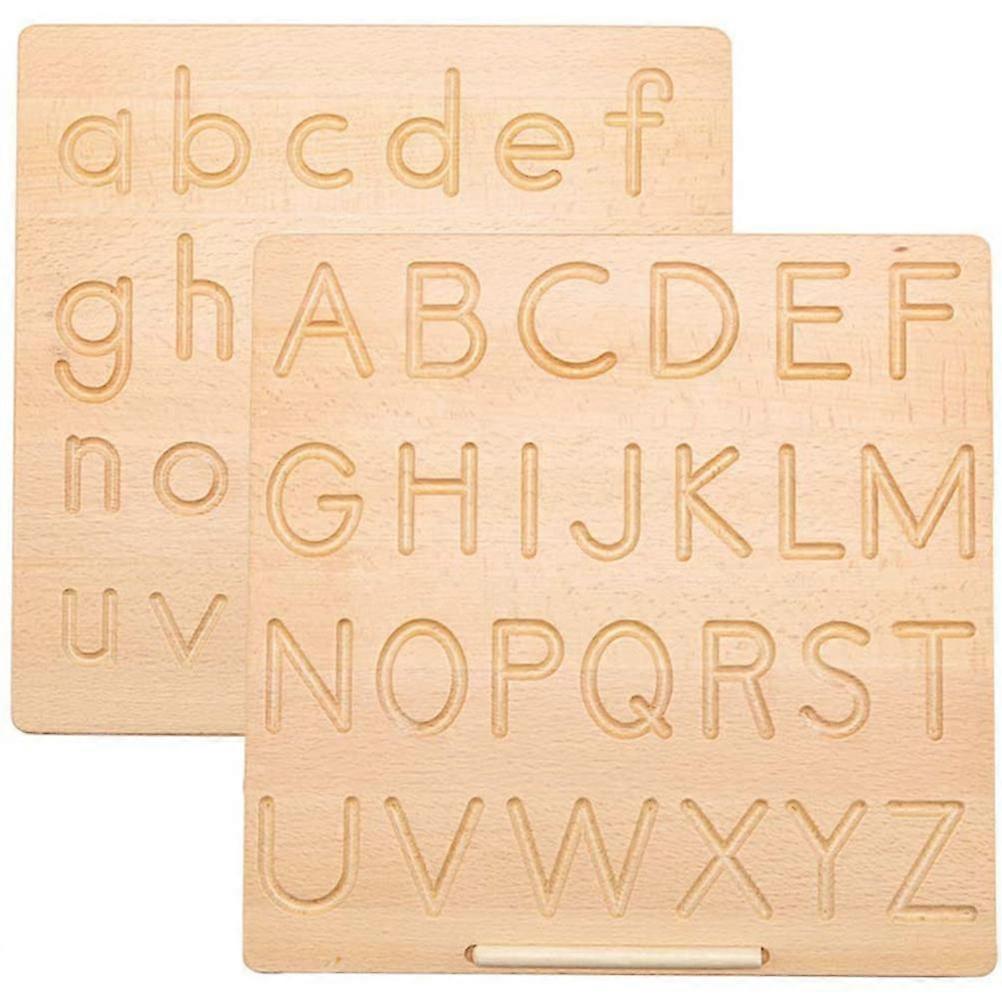Wooden Alphabet Number Tracing Board Writing Practice Learning Board Educational Drawing Boards for Kids