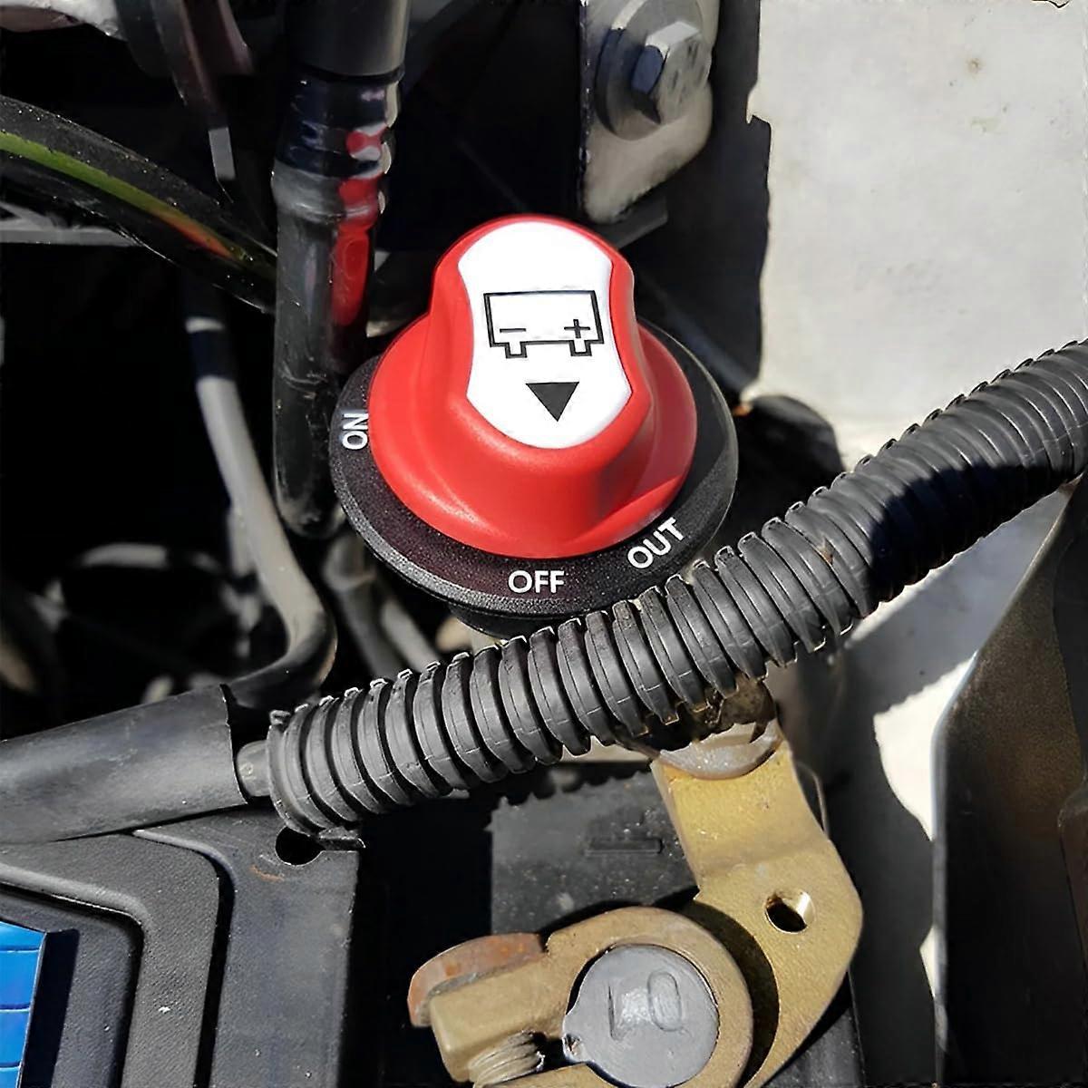 1PC 100A Car Battery Disconnect Switch, 12V-24V Battery Master Cutoff ...