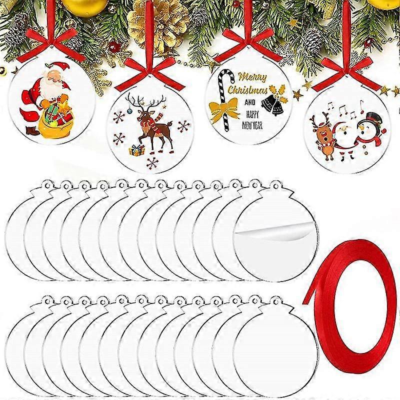 30pcs Pendant Round Acrylic Tag Rat Ornts