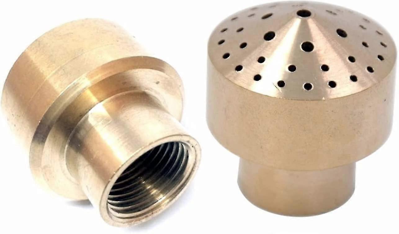Spray Water Connection Female Threaded Copper Firework Viewing Fountain Nozzle Garden Decoration Landscape Nozzle Orchid Nozzle ( Gold)(2pcs)