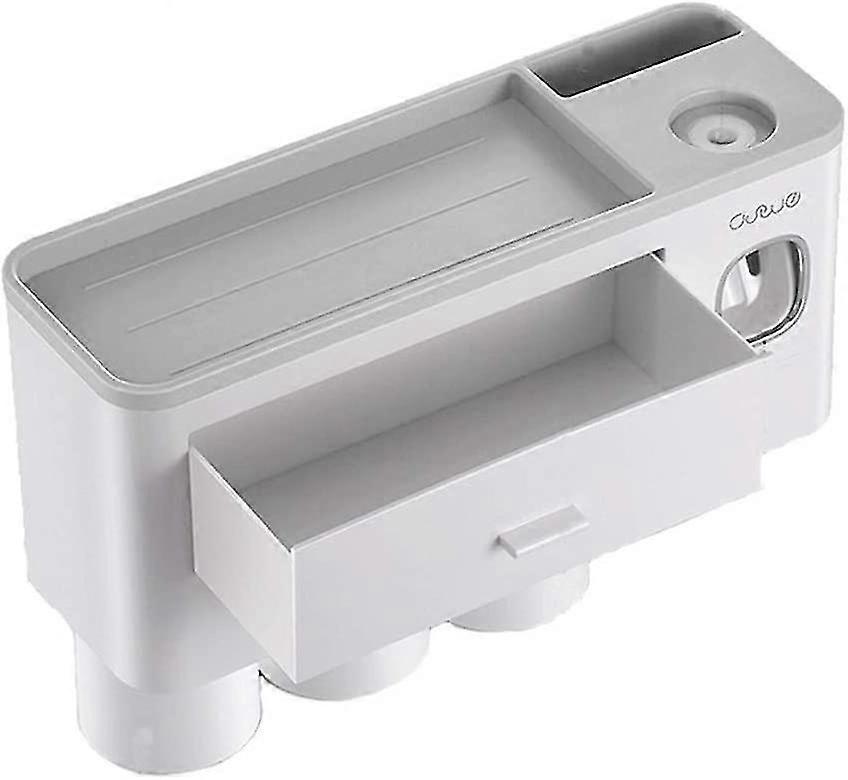 Wall-mounted Bathroom Toothbrush Holder, Toothpaste Dispenser, Bathroom Accessories