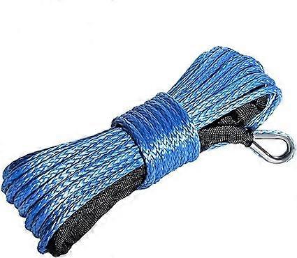 Synthetic Winch Cable with Sheath 7700lbs 12 Strand Synthetic Traction Rope for ATV UTV Car Truck 4.8mm*15m