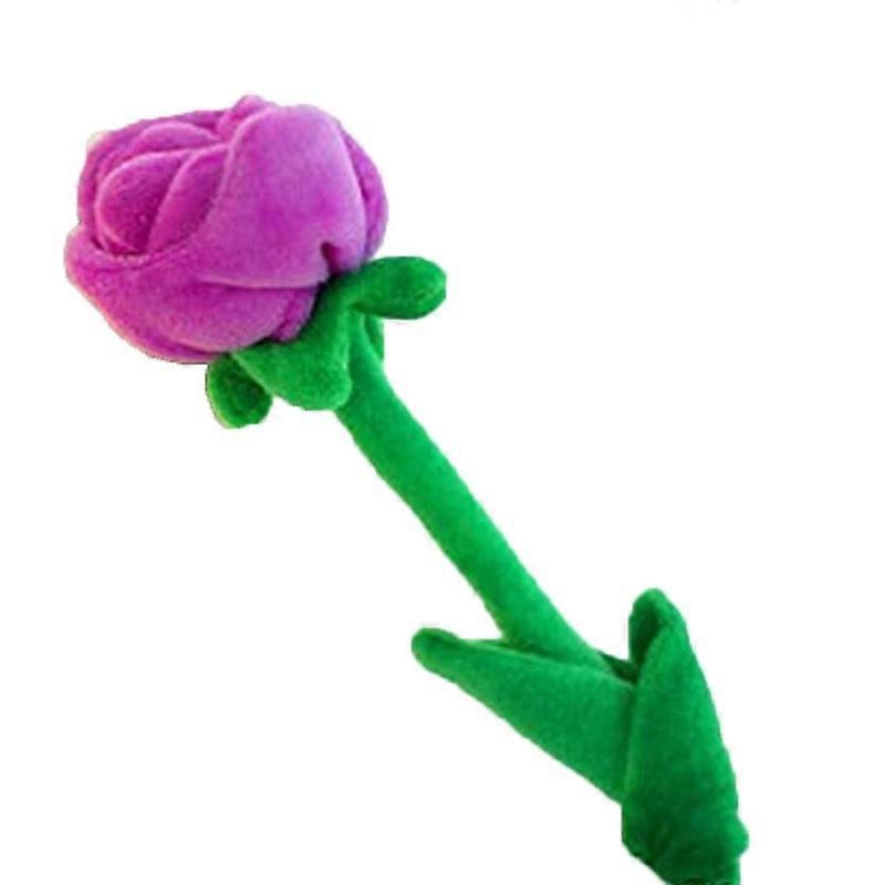 Simulation Plush Rose Assorted Colors Rose Long Flexible Stem for Decoration A01
