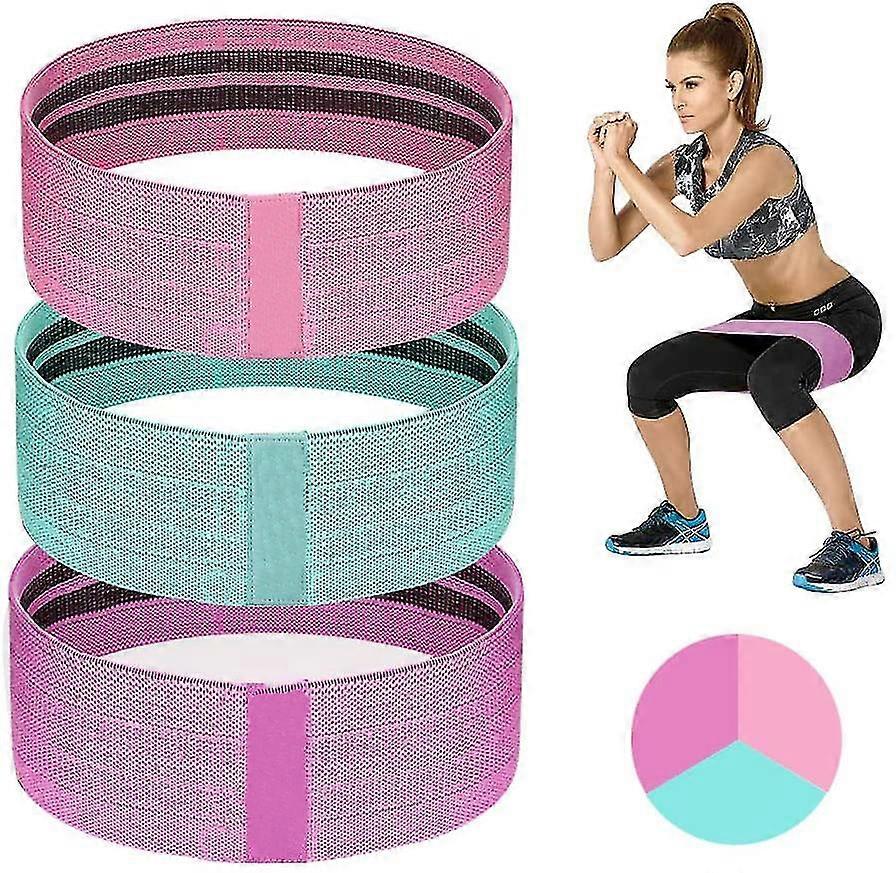 Set Of 3 Fitness Bands, Resistance Bands Set Loop Band for Buttocks And Legs, Resistance Hip Bands for Leg Training