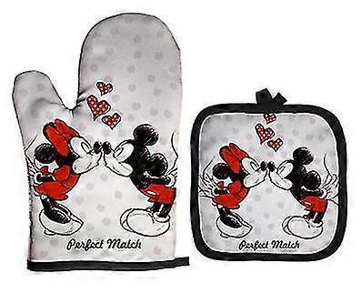 Cartoon Kiss Pattern Guanti da forno Tampone isolante Microonde Guanti da cucina Pentola da cucina Tappetino da forno