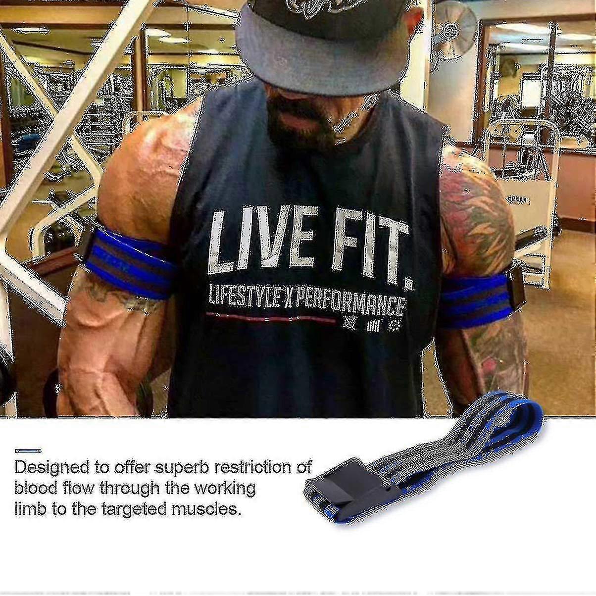 4pcs Occlusion Training Bands Blood Flow Restriction Bands Blue