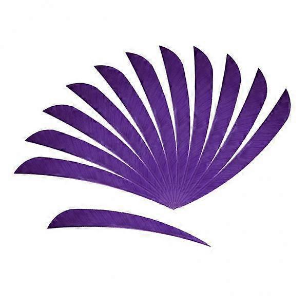8x12Pcs 5 polegadas Penas de Flecha com Flecha para Arco e Flecha Roxo