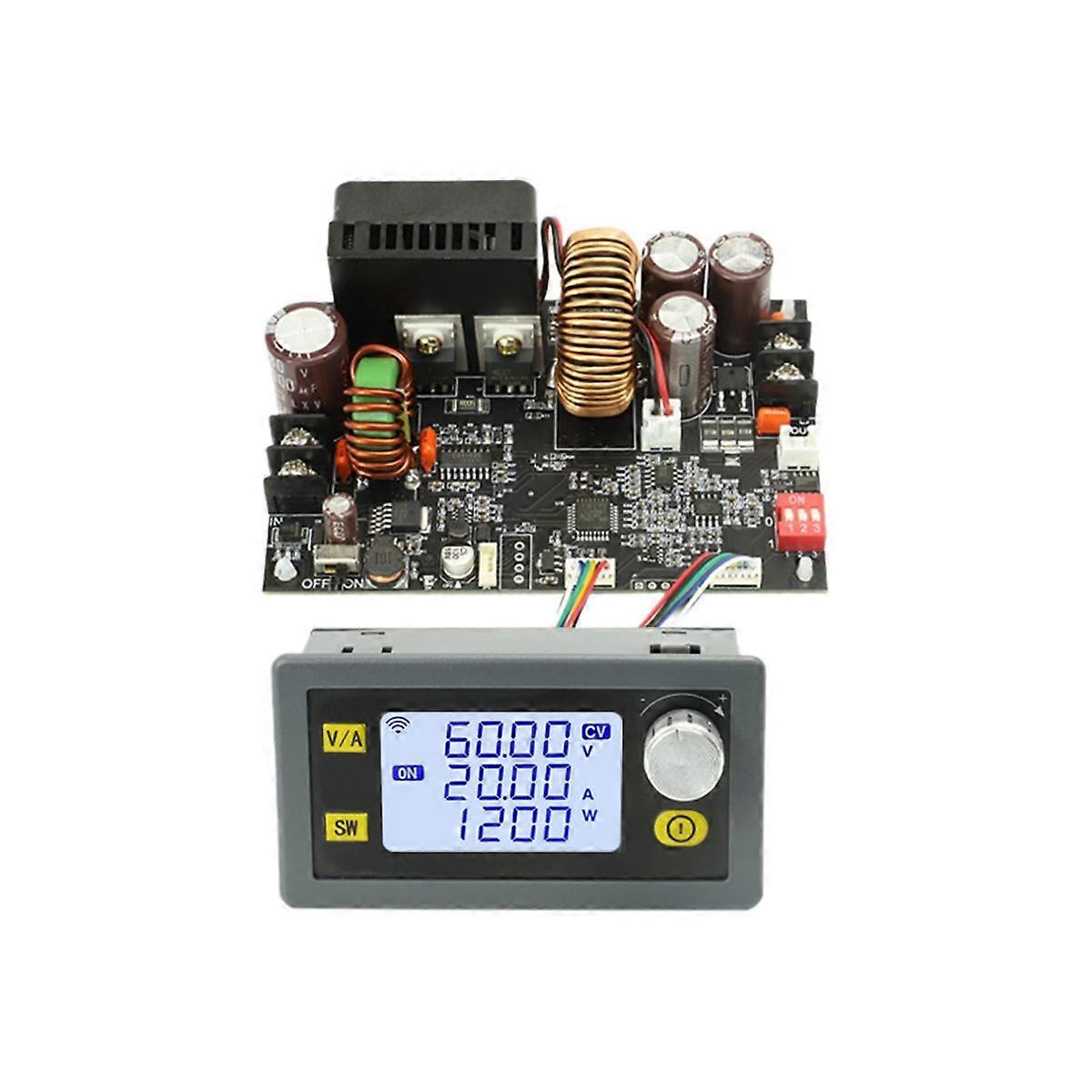 1200W DC CNC Antihypertensive Boost Converter 6-70V Adjustable Power Supply Input Constant Voltage