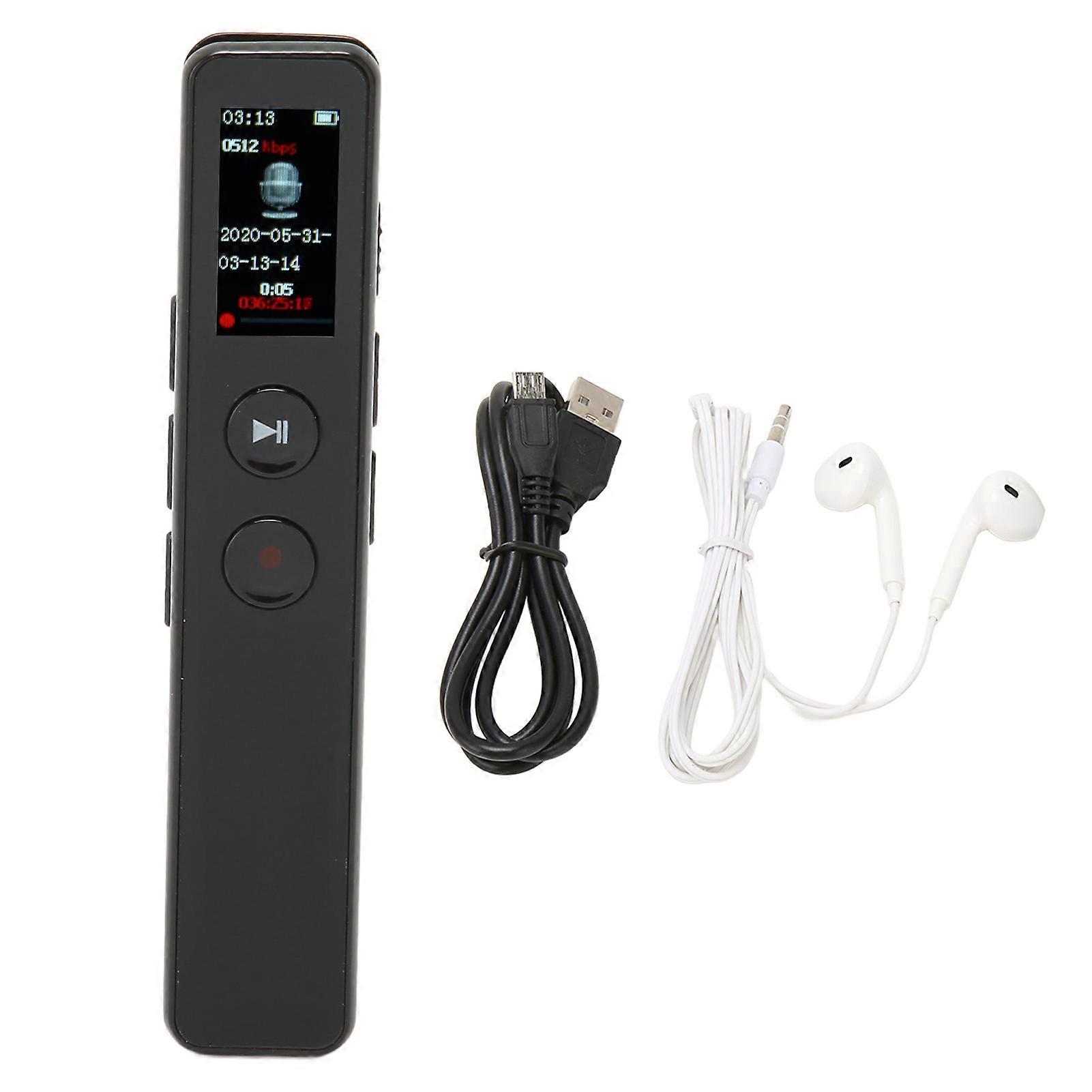 Digital Voice Recorder Mini Omnidirectional Pickup DSP Noise Reduction MP3 Player HiFi Portable Recorder for Lecture 32GB
