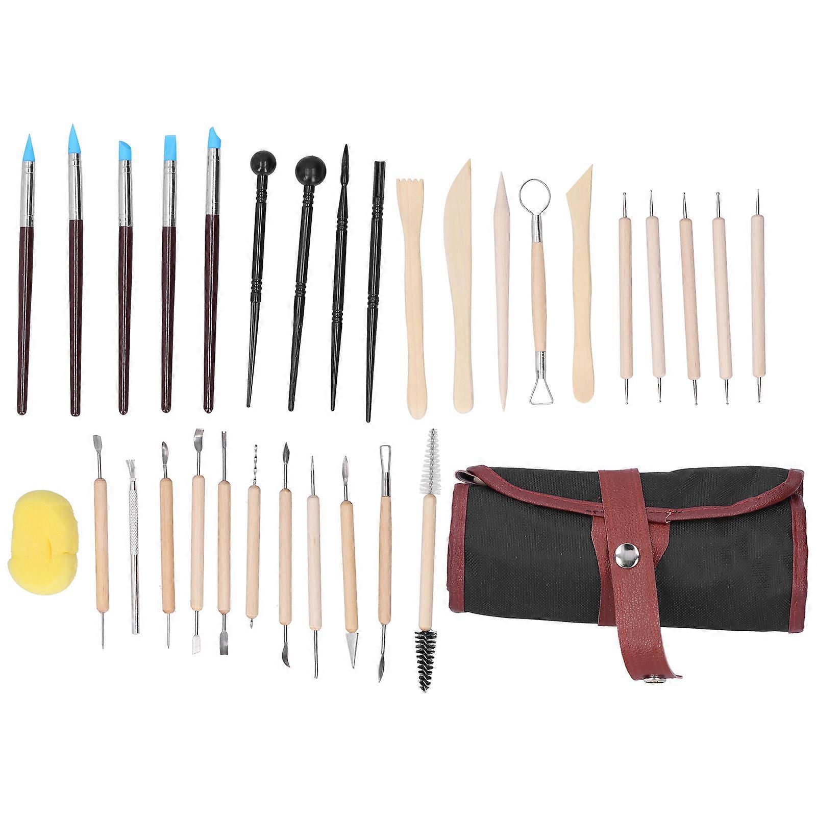 41Pcs Polymer Clay Sculpting Tools Multipurpose Modeling Carving Knife Pottery Supplies