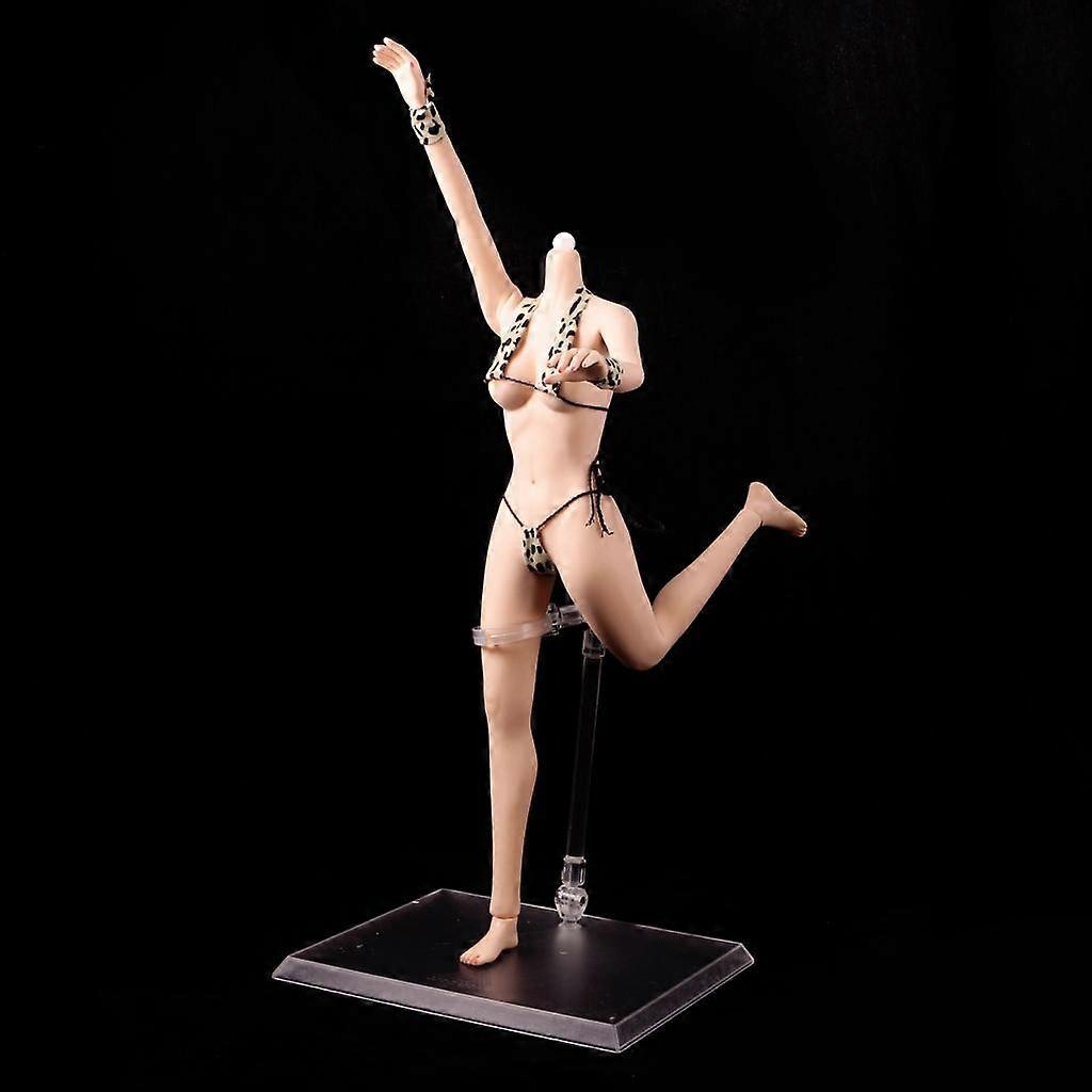 1/6 Scale Super Flexible Female Seamless Body Series with Display Stand and Accessories Middle Breast- Wheat Color