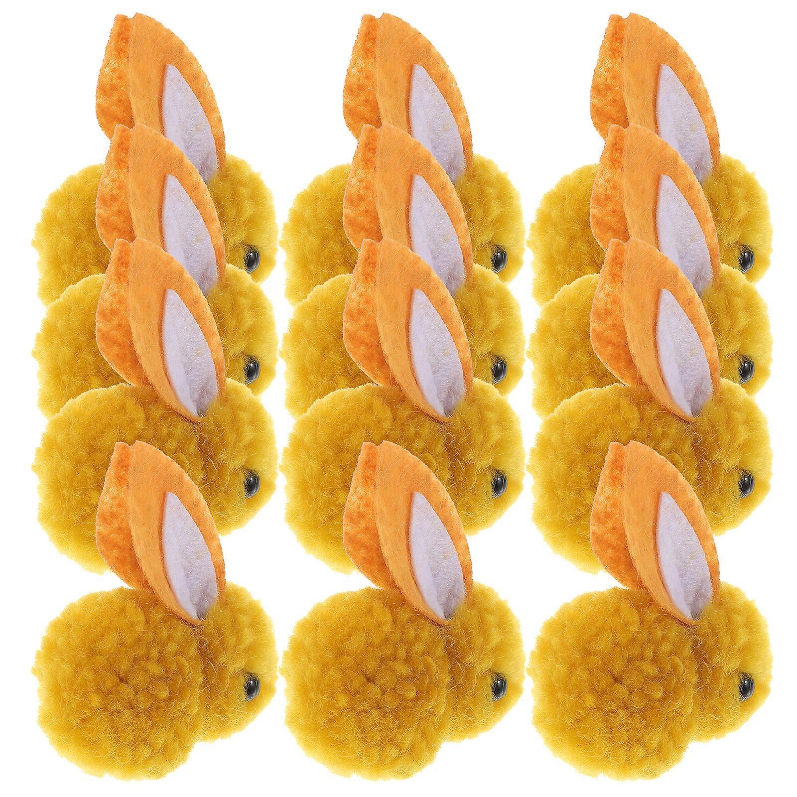 12Pcs Christmas Rabbit Doll Tiny Plush Bunny Decorative Plush Rabbit Doll Christmas Tree Decors