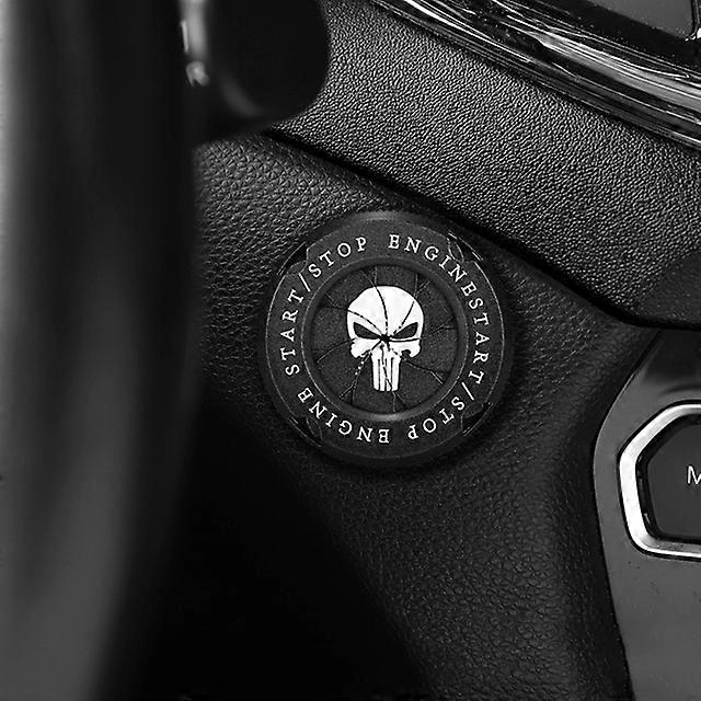 Engine Start Stop Button Cover Zinc Alloy Ignition Switch Protection Cap One-key Start Rotating Protective Cover for Most Cars