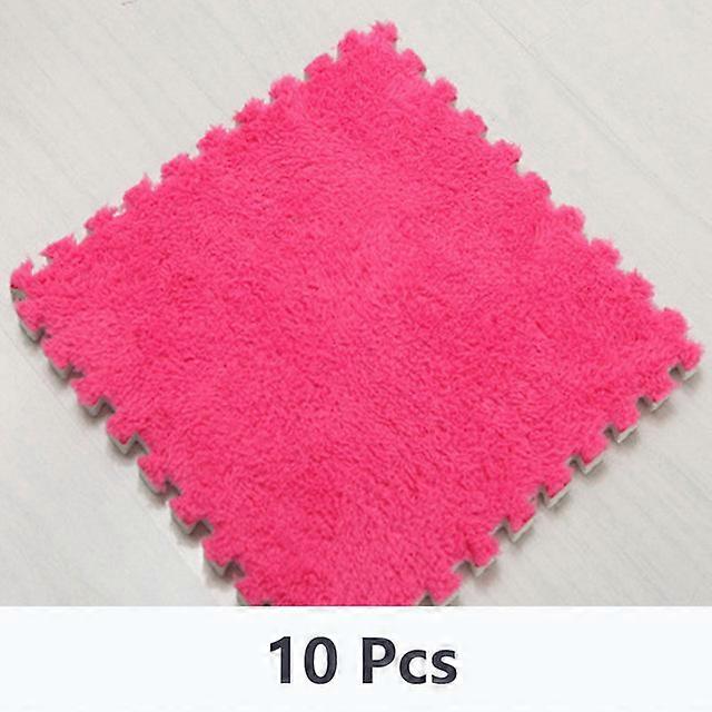 10 Pcs/lot Plush Children's Mat Baby Puzzles Playmats Infant Carpet Eva Foam Kids Rug Baby Playing Mat Keep Warm Mat 30*30*0.6cm