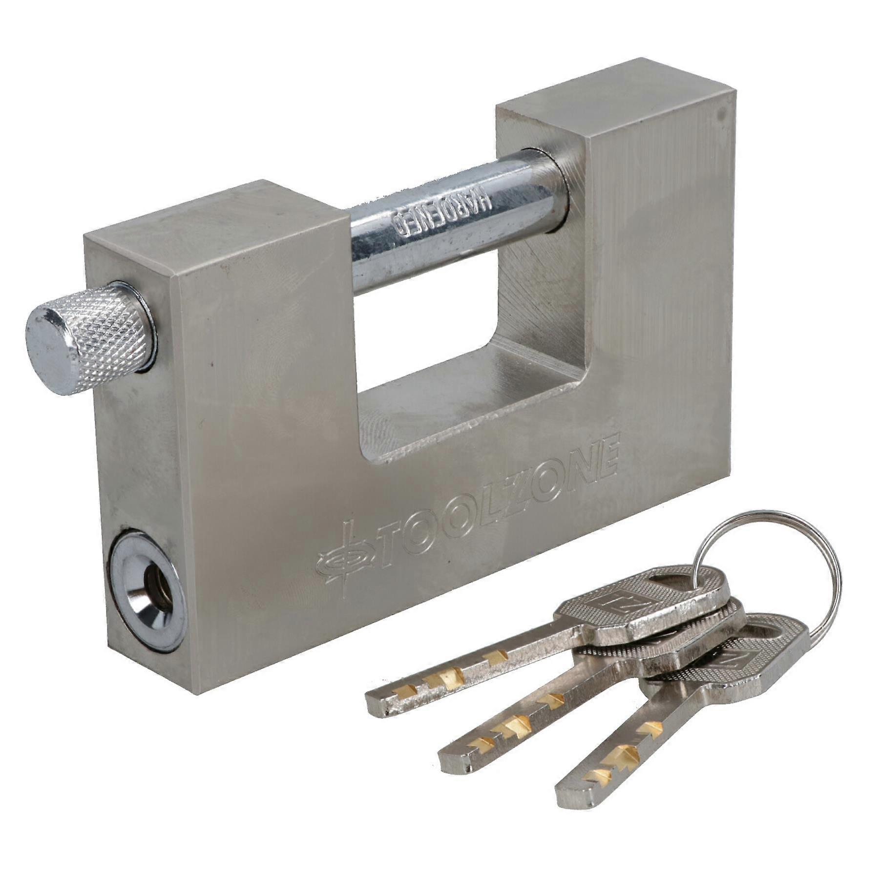 Padlock Steel Security Shutter Lock Container Door 100mm Rotating Shackle TE722