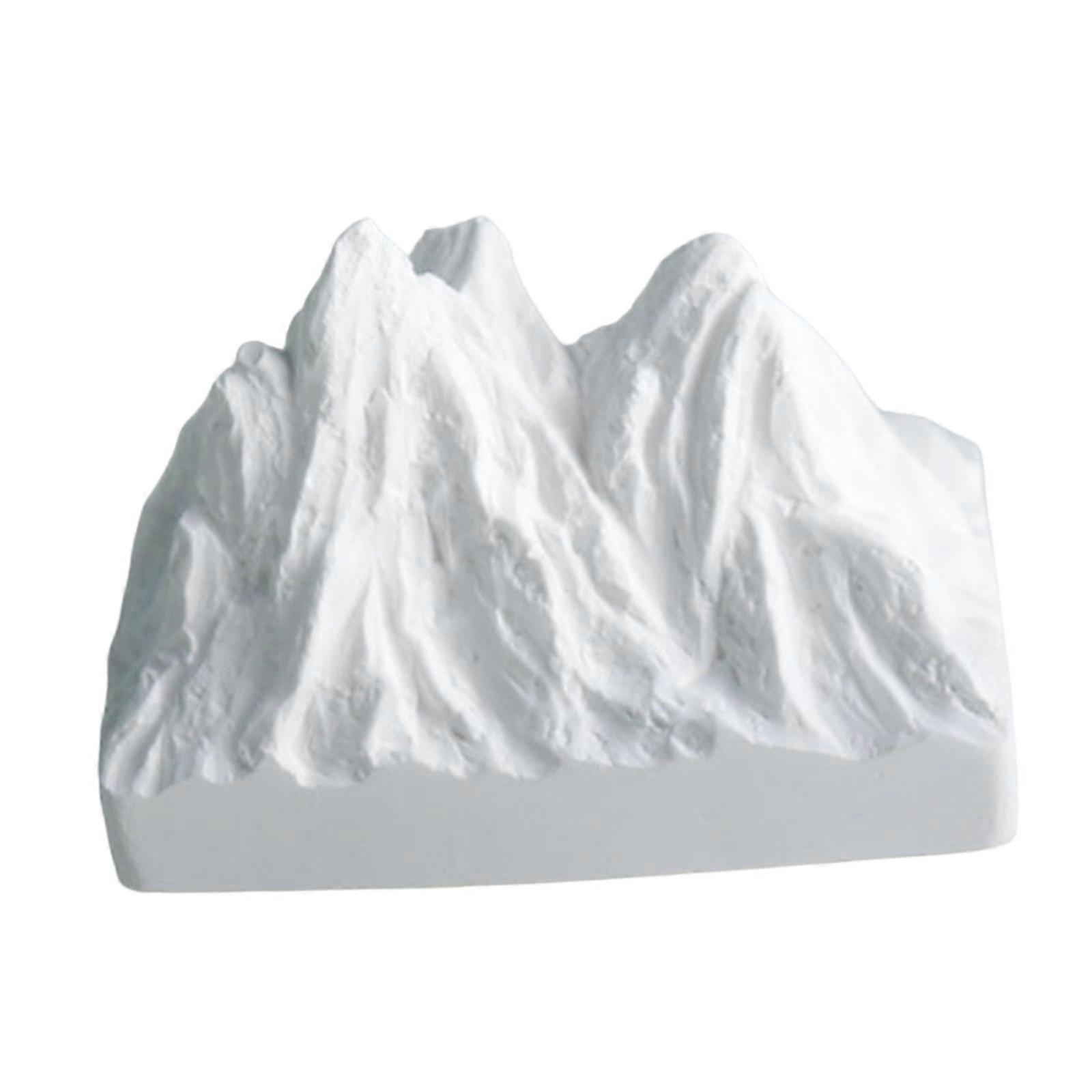 Tabletop Ornament Snow Mountain Statue for Table Centerpieces Indoor Cabinet Style A