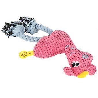 Squeaky Dog Chew Toy Plush Deer Shape for Puppies Teeth Grinding and Cleaning