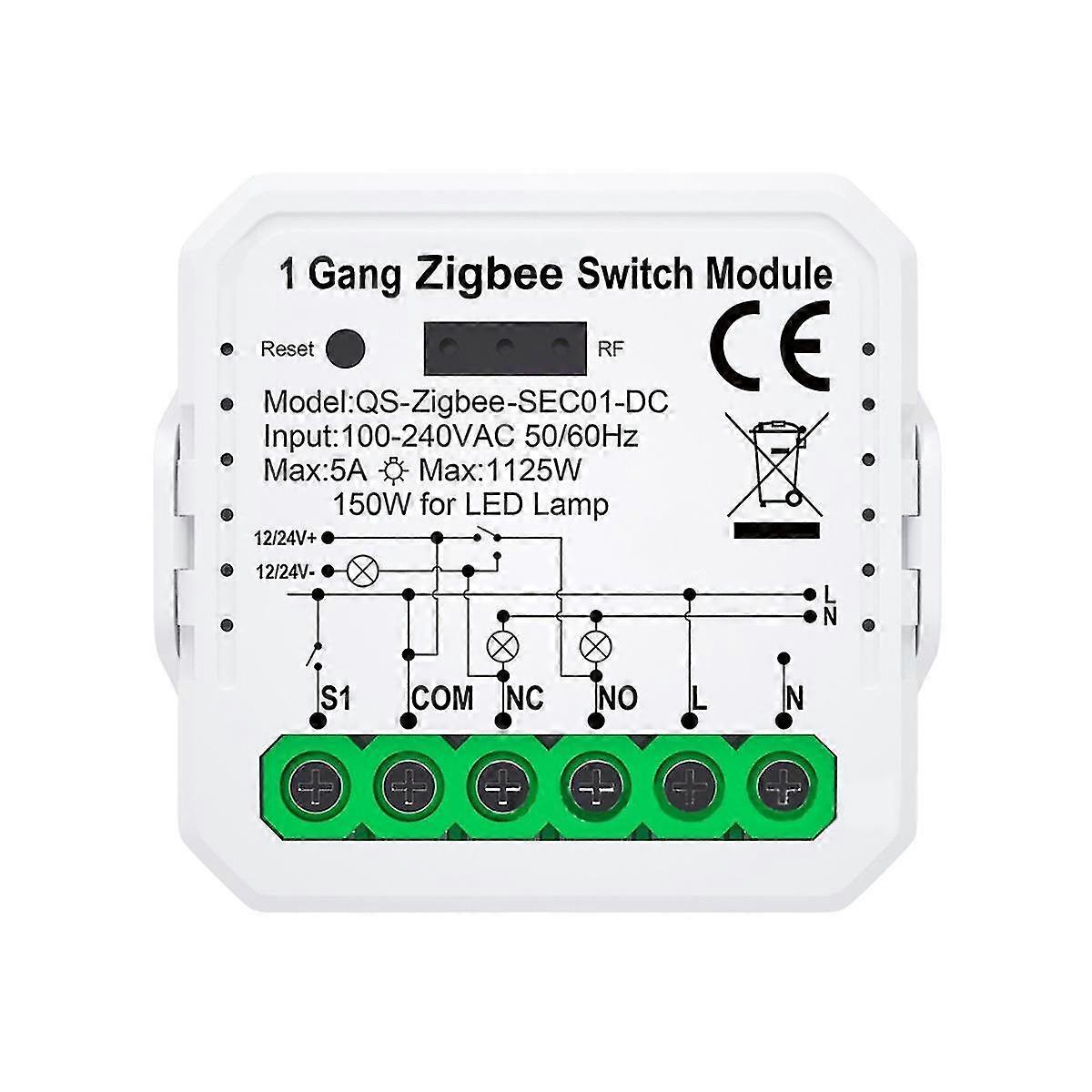 Tuya Zigbee Smart Switch Module With Remote Control Smart Home Diy Breaker Relay Work For Alexa