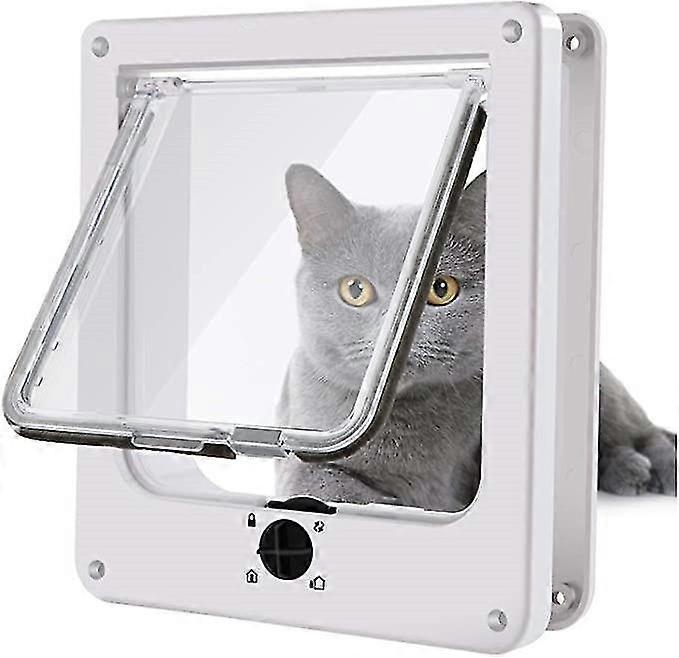 Cat Door Small Dog Door Waterproof Pet Door With 4-way Rotating Lock For Cats, Puppies, Easy To Install Multi-color Optional