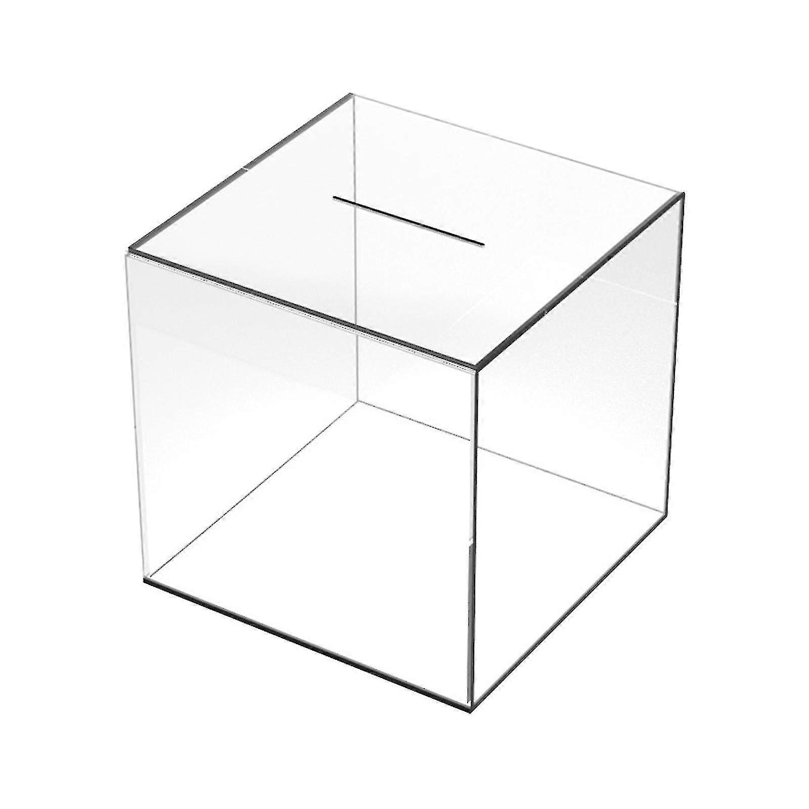 大人用1pcクリア貯金箱、クリアアクリル貯金箱、予算と節約に役立つお金のヒント交換ボックス、開けられない貯蓄コインマネー貯金箱ジャー-