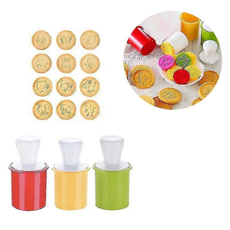 6pcs DIY Cookie Stamp Mold Embossing Mold Cookie 3D Cutter Cake Tool Kitchen