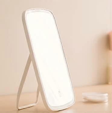 Three Modes LED Makeup Mirror Touch Screen Lighted Up USB Rechargeable Portable 3 Color Lights Adjustable Cool Warm Natural Light Cosmetic Mirror with