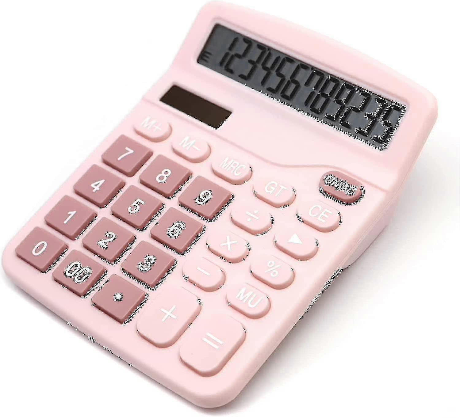 Pink Calculator,desk Calculator 12 Digit With Large Lcd Display Discount(kui)