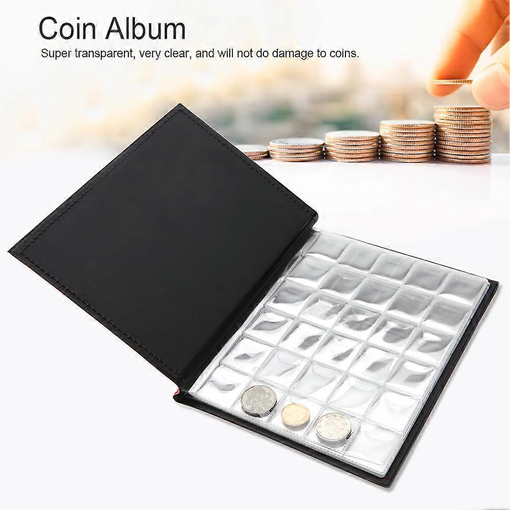 World Coin Storage Album with 250 Pockets and 10 Pages for Money Collecting Red Holder Book