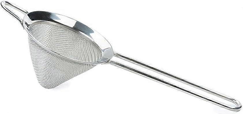 Professional Stainless Steel Fine Cocktail Strainer with Conical Mesh Strainer Silver