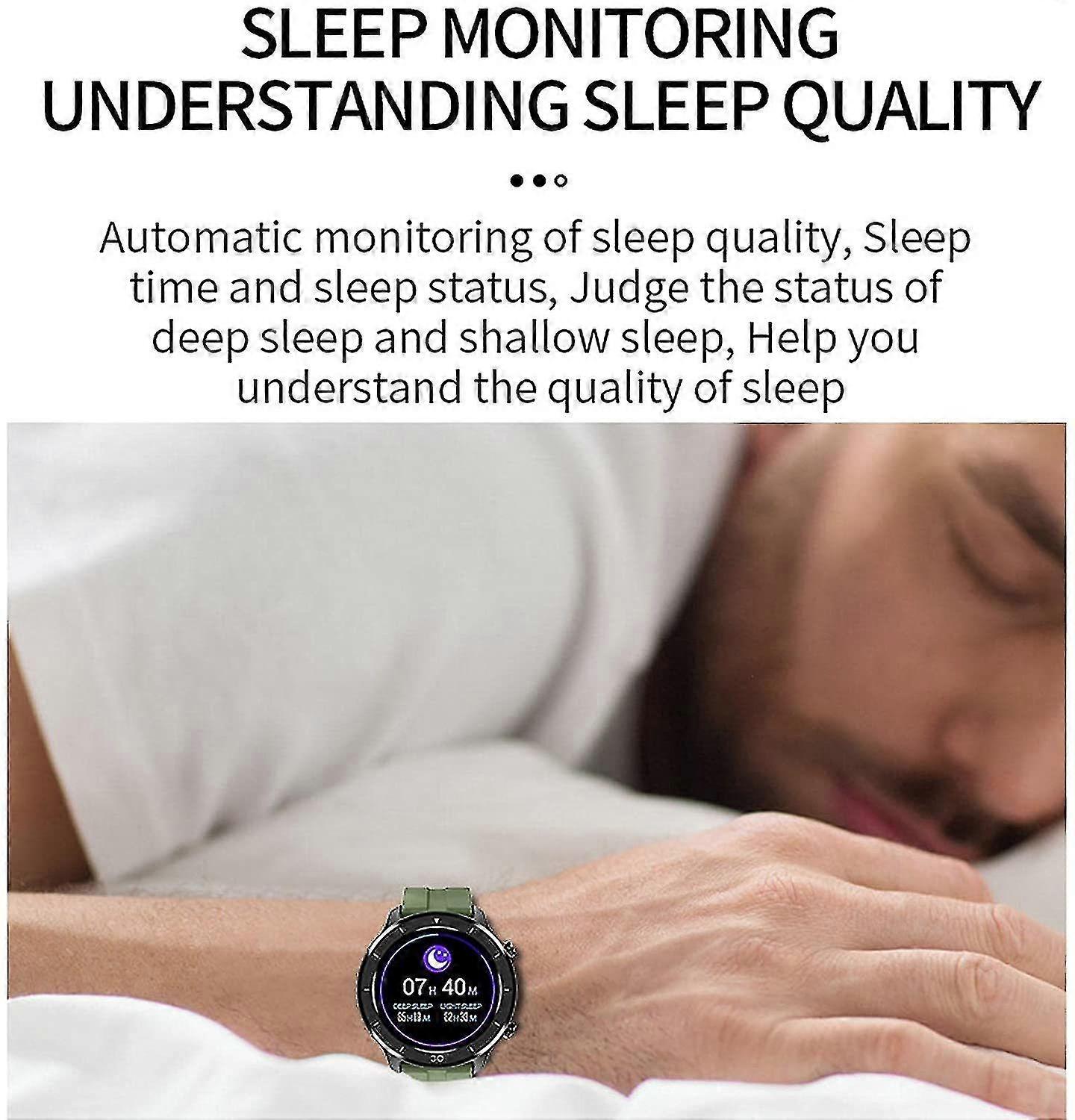 Sports Watches For Men Waterproof, 1.28 Inch Ips Dial, Exercisesleep Data Monitoring, Messagecall Reminder, Remote Camera, Bluetooth Music, Smartwat