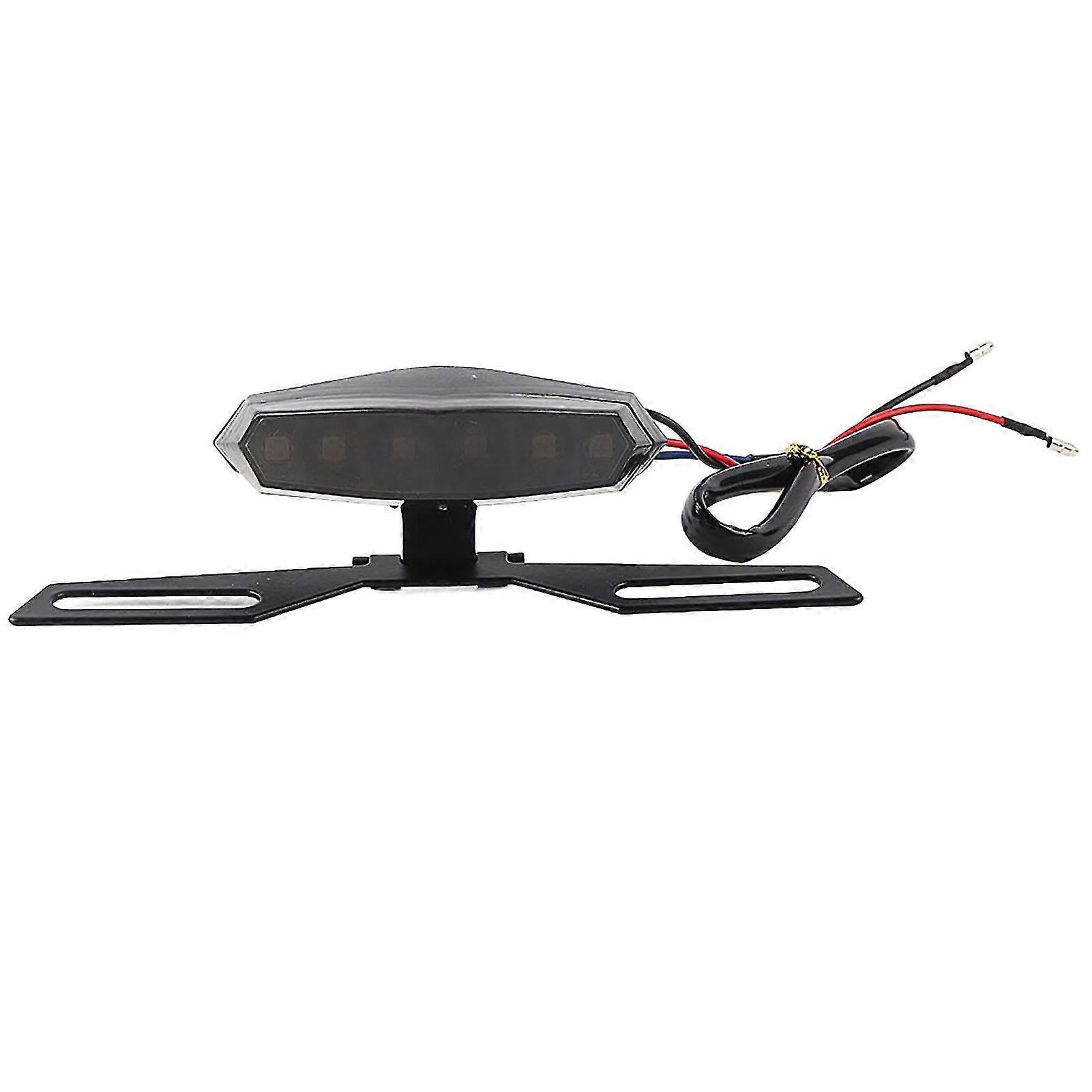 LED Motorcycle Tail Brake Light with License Plate Mount Bracket - RedBlue