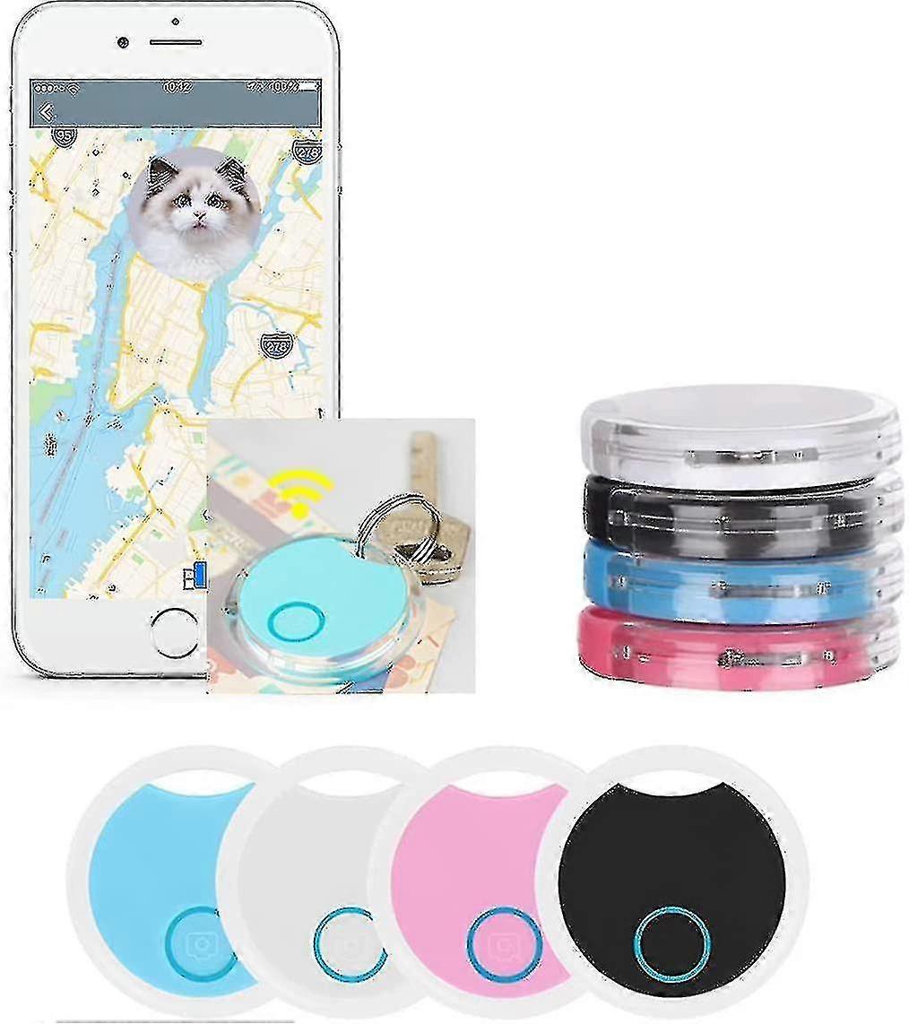 4 Pack Smart Bluetooth Tracker And Key Finder With App,app Control Compatible,4 Colour
