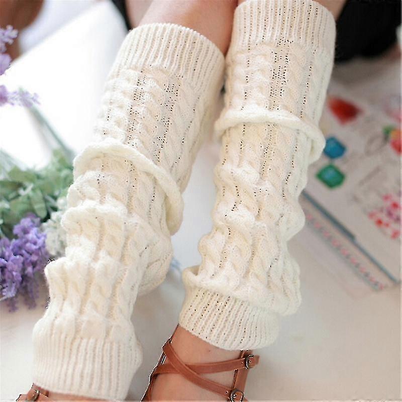 Jambières tricotées au crochet pour femmes, couvre-bottes, leggings, tendance, Hfmqv