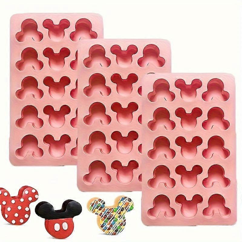 1pc 15-cavity Silicone Mold, Cute Mouse Shaped Fondant Chocolate Pudding Biscuit Mold, Cake Decoration Mold, Soap Resin Gypsum Mold, Kitchen Accessori