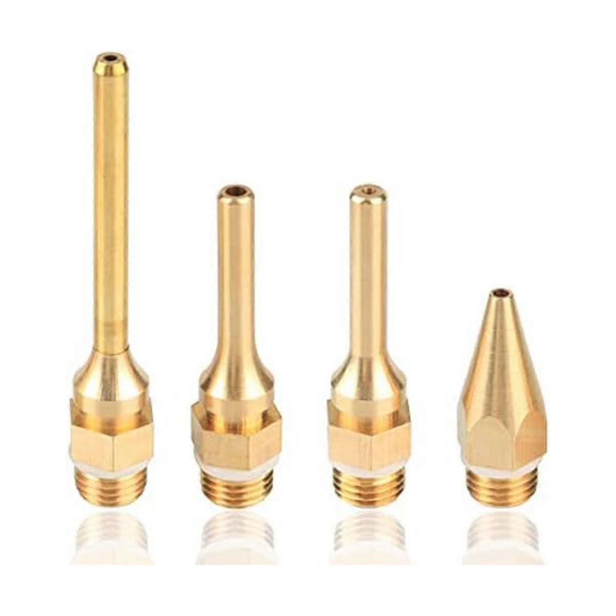 4Pcs Interchangeable Copper Glue  Nozzle Set for Hot Melting Glue Bore 2.0mm 3.0mm