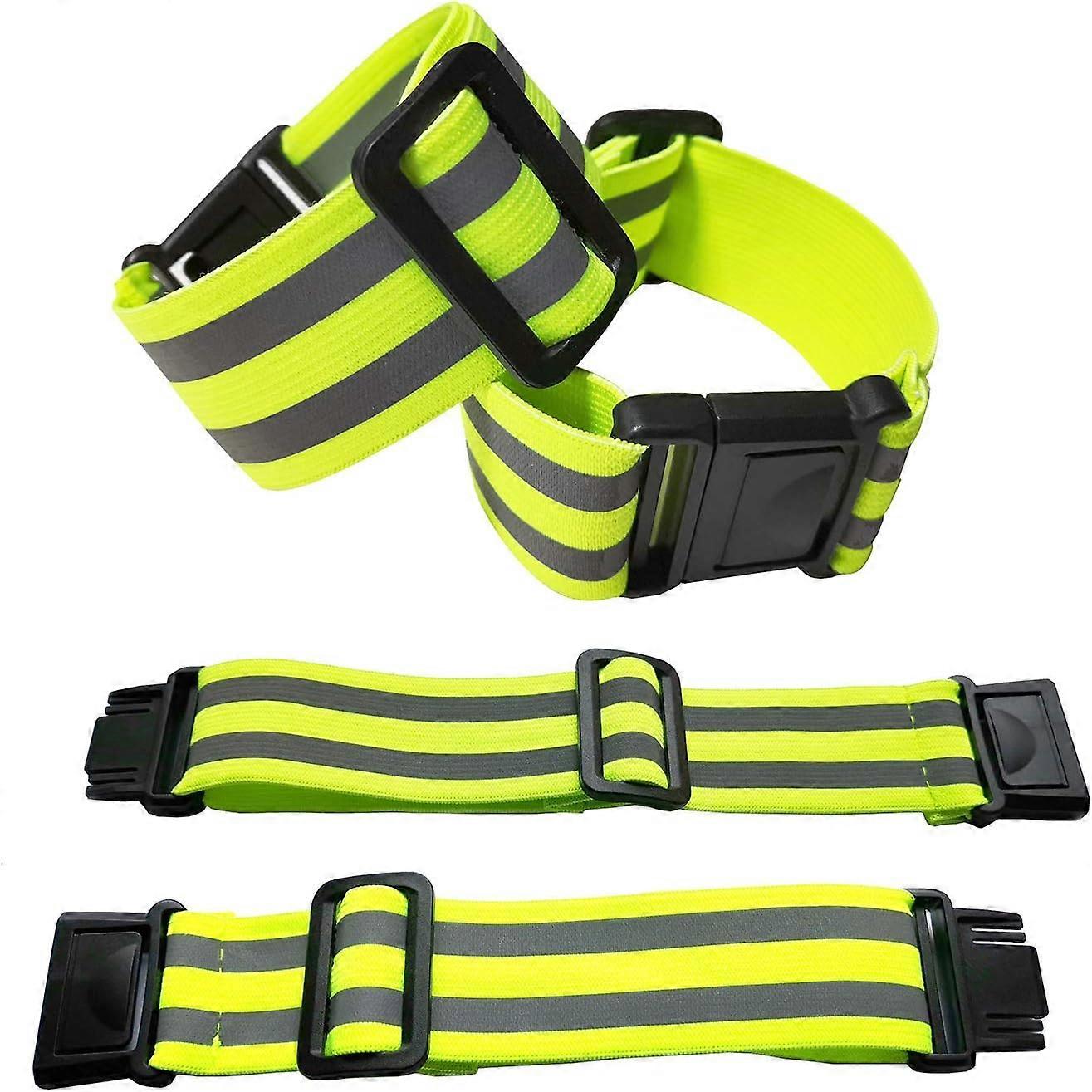 Safety Elastic High Visibility Reflective Armbands for Running, Cycling