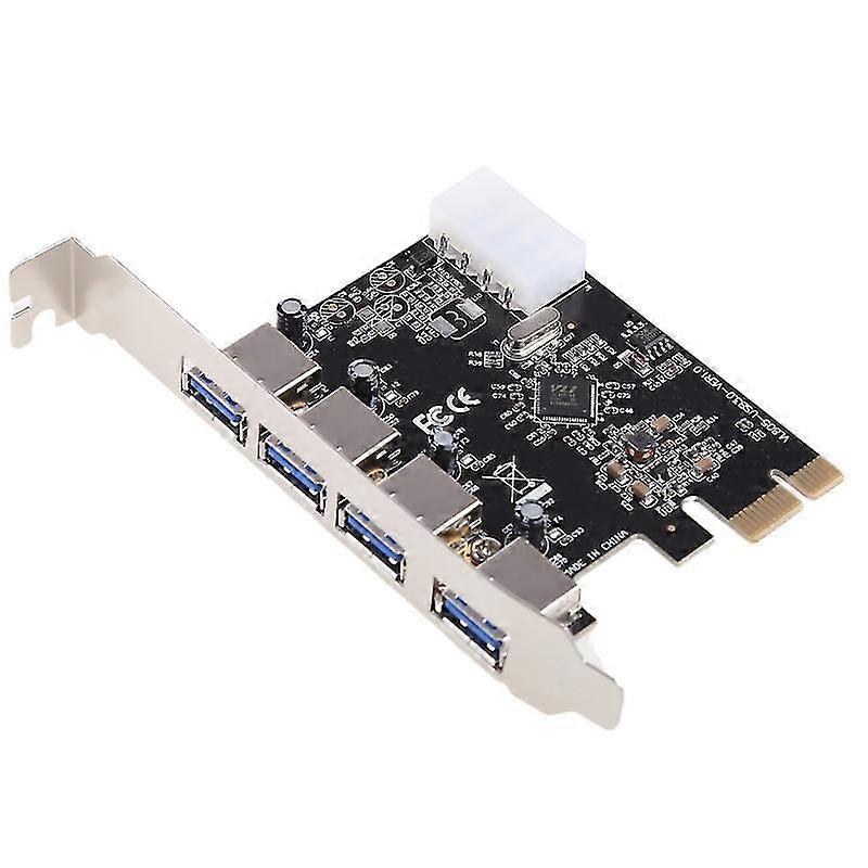 Pci E Usb Adapter Card Pci-e X1 To Usb 3.0 Expansion Card W/ 4 Pin Power Supply