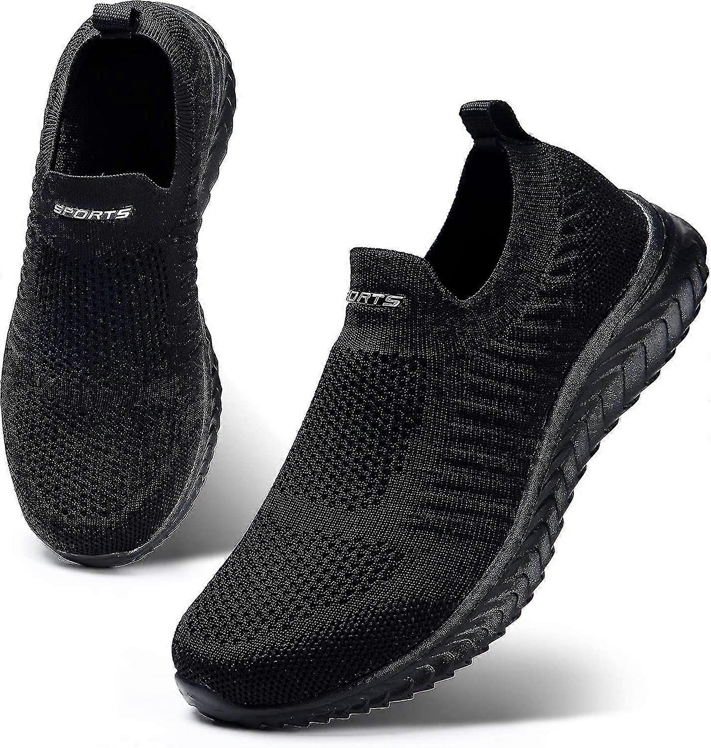 Womens Slip On Trainers Comforble Walking Work Shoes With Memory Foam