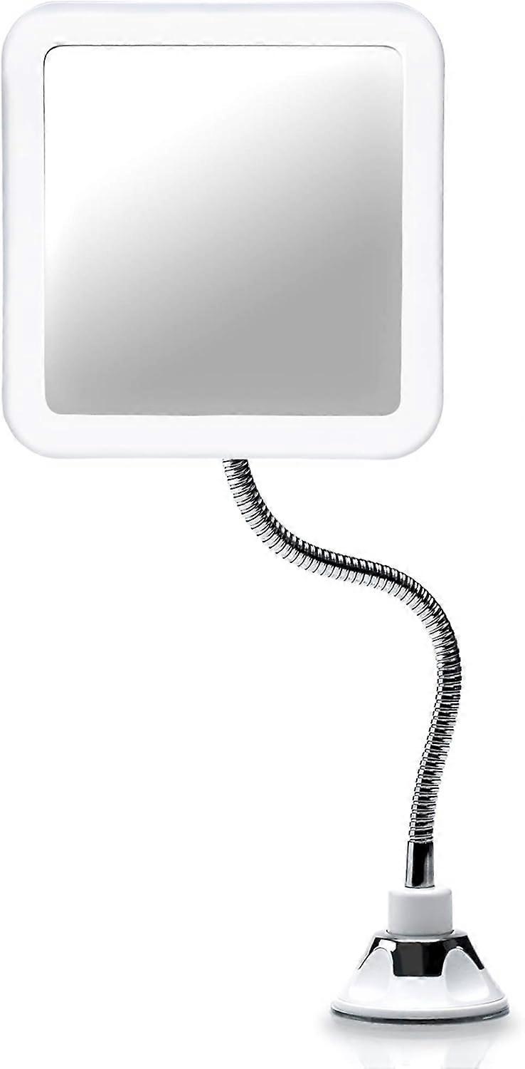 Flexible Magnifying Mirror with LED Light, 5x Magnification, Strong Suction Cup - Illuminated Makeup Mirror with Glare-Free Lighting (Mira +)