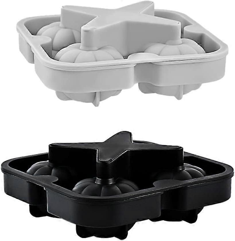 2 Pieces Ice Cream Cube Tray With Silicone Lids Ice Cream Molds Pumpkin Ice Cream Grid Box