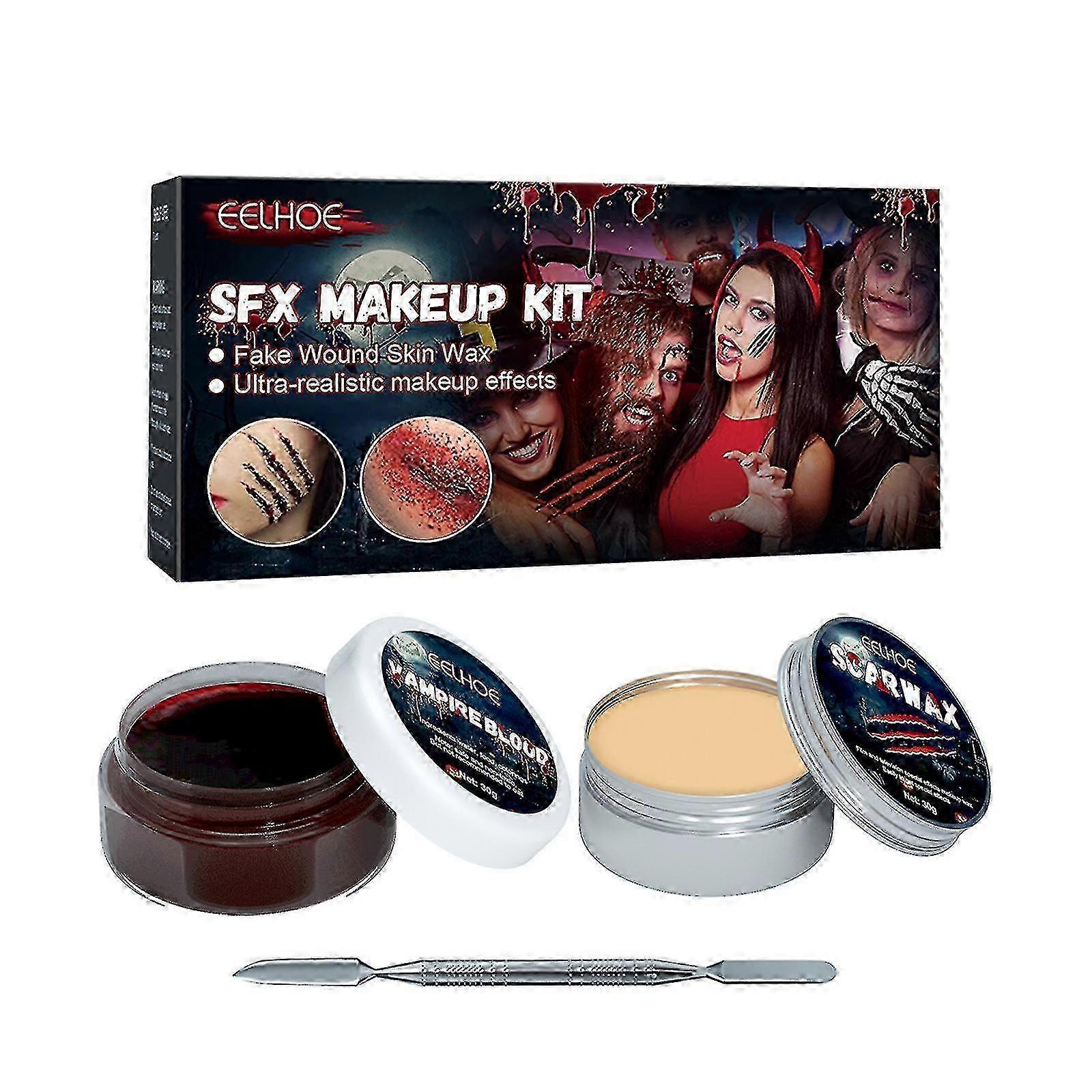 von Halloween Haut Wachs Plasma Make-up Set Narbe Make-up Horror Atmosphäre Party Make-up Requisiten