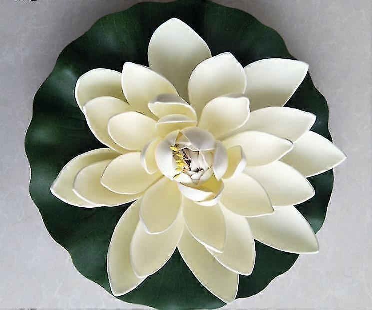 Artificial Lotus Flower With Water Lily Pad, Lifelike, Suitable For Home Garden Pool Decoration-MXBC