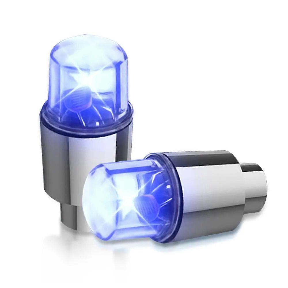2pcs Bicycle LED Light Motorcycle Car Wheel Tire Valve Caps Cycling Lantern Spoke Hub Flash Tyre Night Lamp MTB Bike Accessories