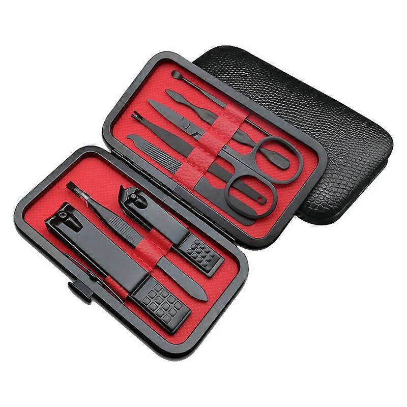 8 stk premium manikyrsett, negleklippere, rustfritt stål