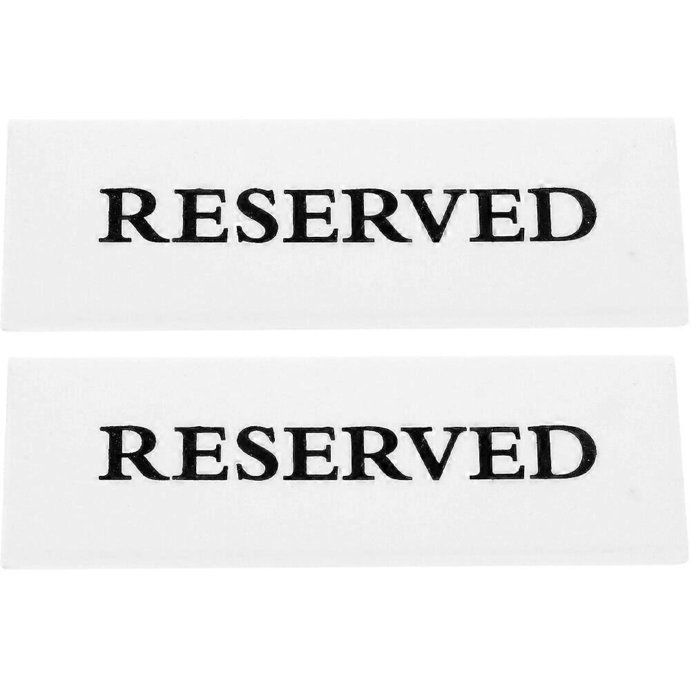 2Pcs Reusable Sign Restaurant V Shaped Reserved Sign Decorative Table Reserved