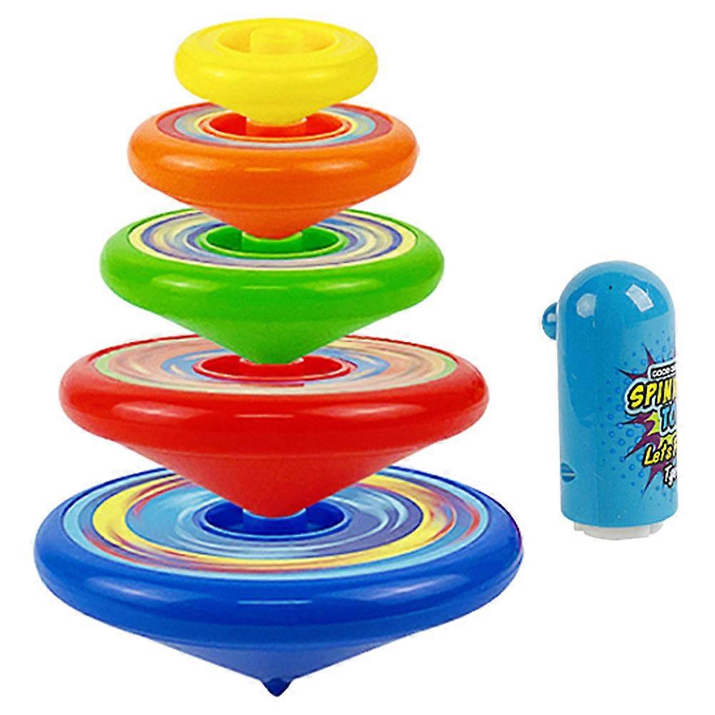 1 مجموعة التراص قمم اللعب الاطفال التراص قمم الأطفال اللعب مثيرة للاهتمام الاطفال الدوران اللعب