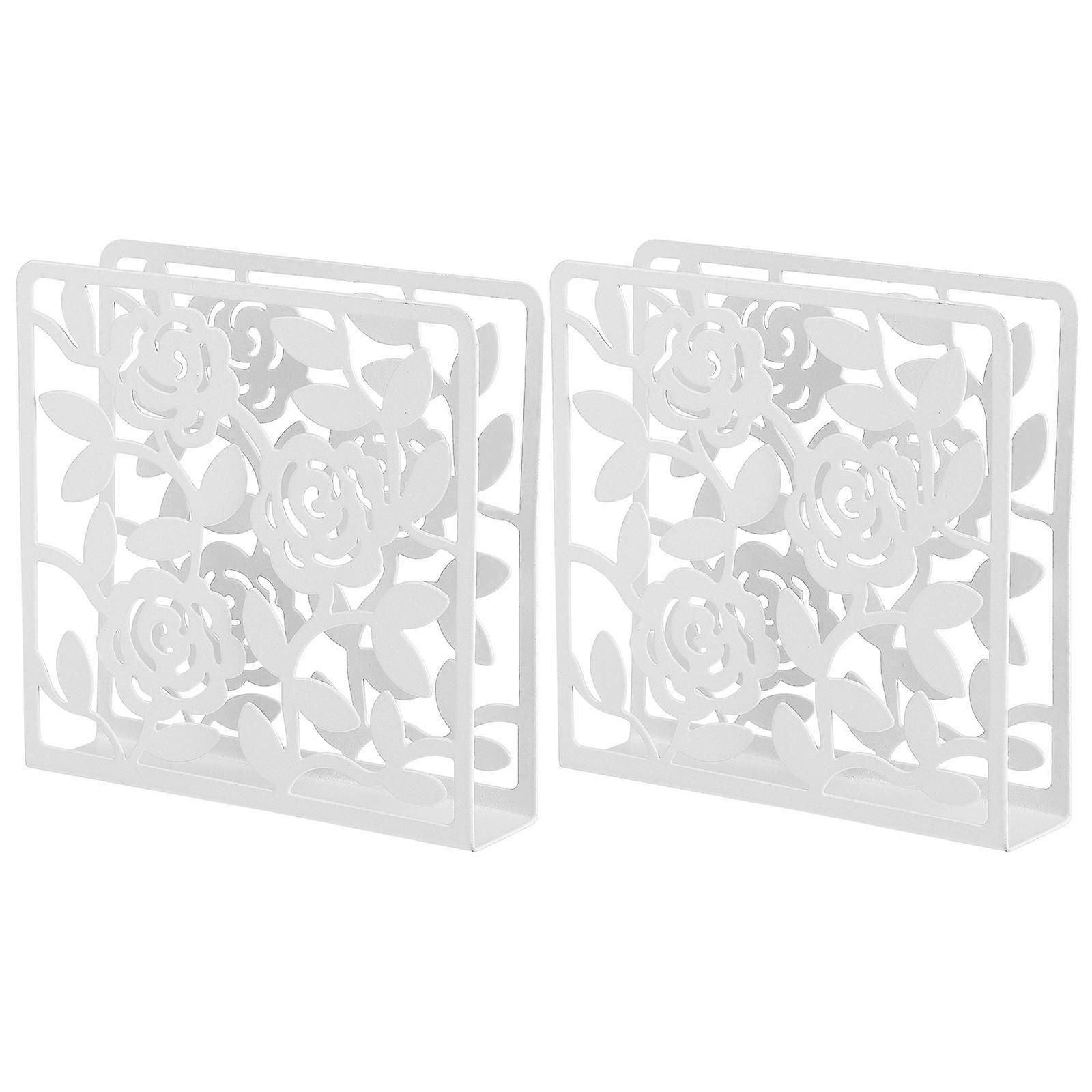 2Pcs Hollow out Book Ends Practical Bookend Desktop Book Organizer for Home