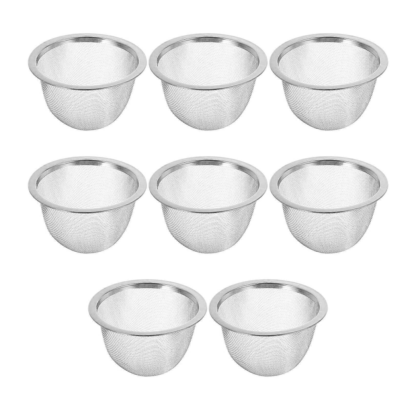 10pcs Stainless Steel Tea Infusers Fine Tea Filter Tea Strainer Teapot Filter Replacement