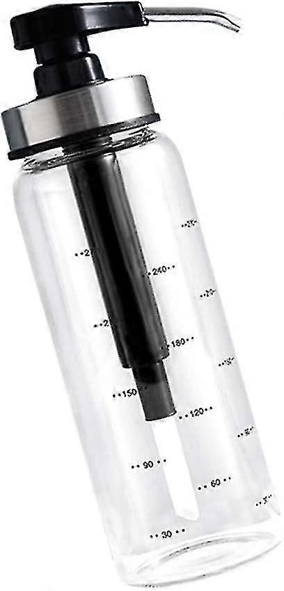 300 مل موزع زيت الزيتون ، عسل الخل Culet ، زجاجة زجاجية مربعة القامة مع صنبور صب الفولاذ المقاوم للصدأ