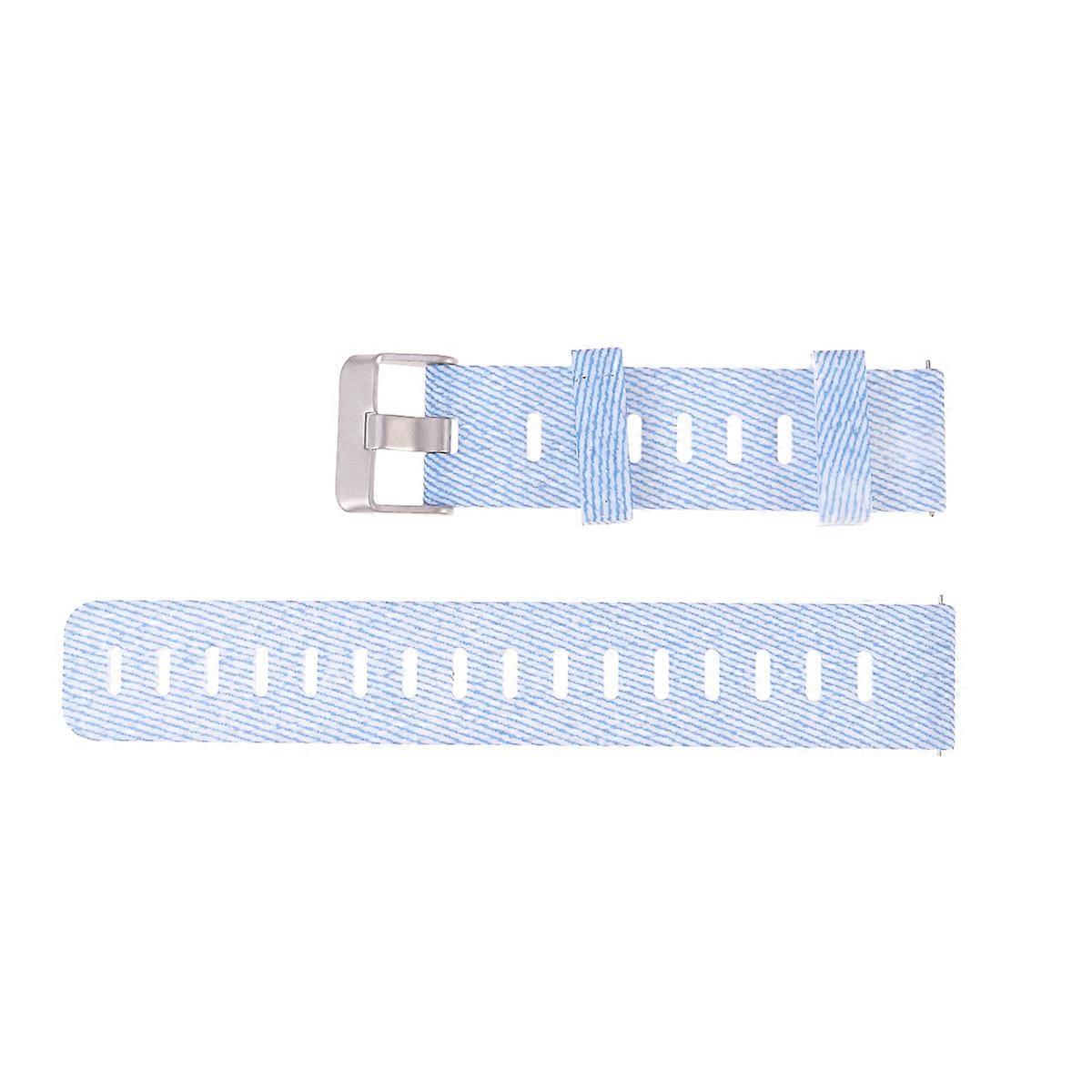 Personalized Painted Silicone Watchband Delicate Watch Strap Compatible for Bip Blue Cowboy Pattern